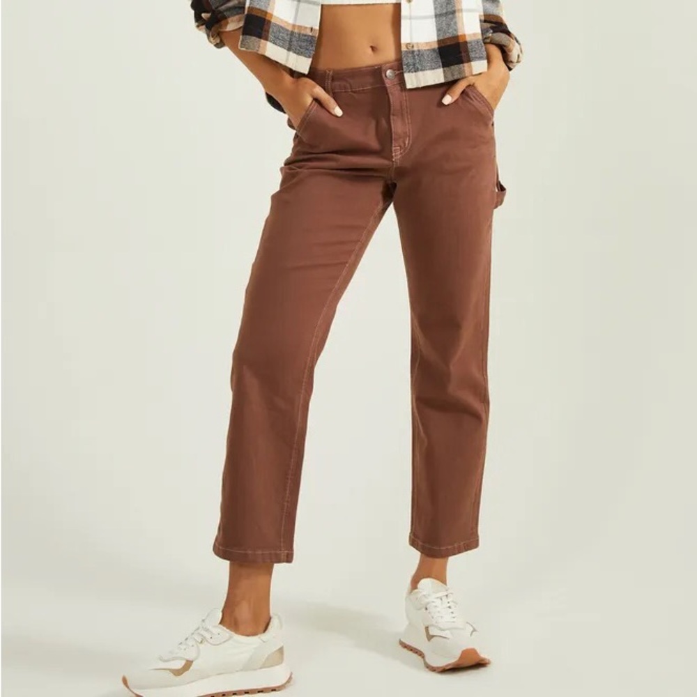 Altar’d State Brown Charlie Carpenter Cropped Pants NWT